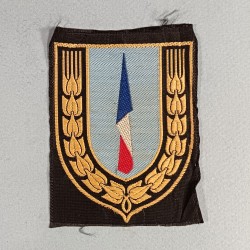 INSIGNE TISSU GENERAL "SECTEUR BLEU" OU SECTEUR INDUSTRIEL DES CHANTIERS DE JEUNESSE CJF GOUVERNEMENT DE VICHY 1940 1944