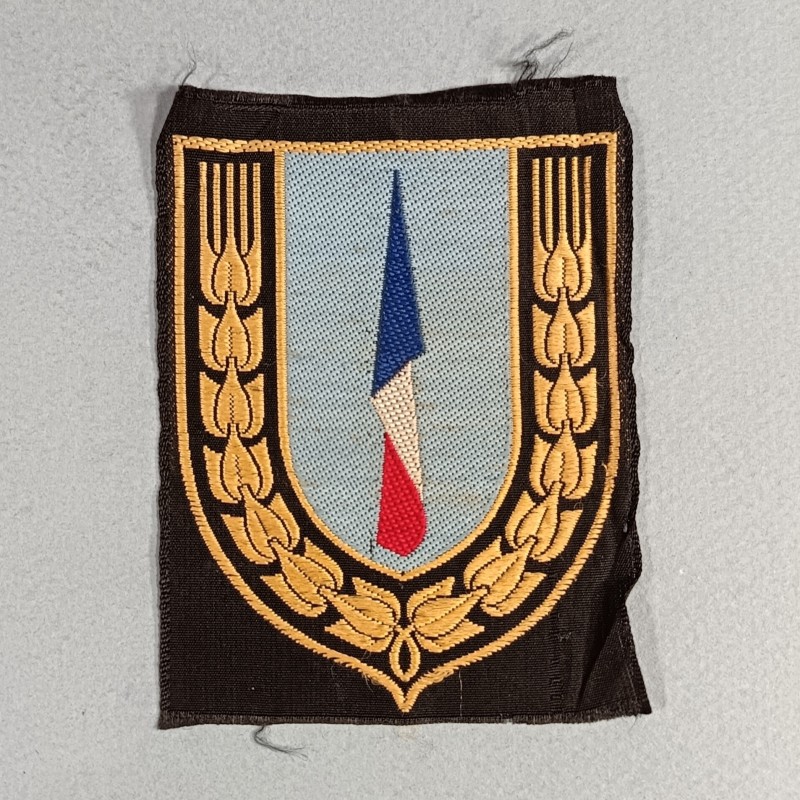 INSIGNE TISSU GENERAL "SECTEUR BLEU" OU SECTEUR INDUSTRIEL DES CHANTIERS DE JEUNESSE CJF GOUVERNEMENT DE VICHY 1940 1944