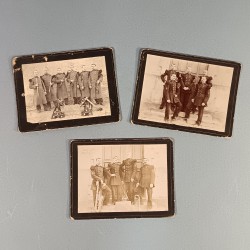 ENSEMBLE DE 3 PHOTOS CARTONNEES DE LA MUSIQUE DU 5 ème REGIMENT D'INFANTERIE DE LIGNE VERS 1900 GARD (30)