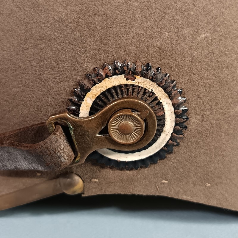 CASQUE A POINTE PRUSSIEN MODELE EN FEUTRE GRIS VERT MODELE  ERSATZ 1914-1915 SIMPLIFIE