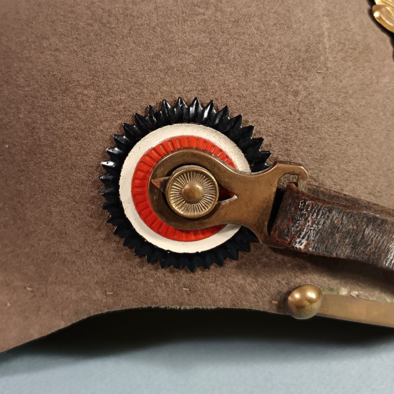 CASQUE A POINTE PRUSSIEN MODELE EN FEUTRE GRIS VERT MODELE  ERSATZ 1914-1915 SIMPLIFIE