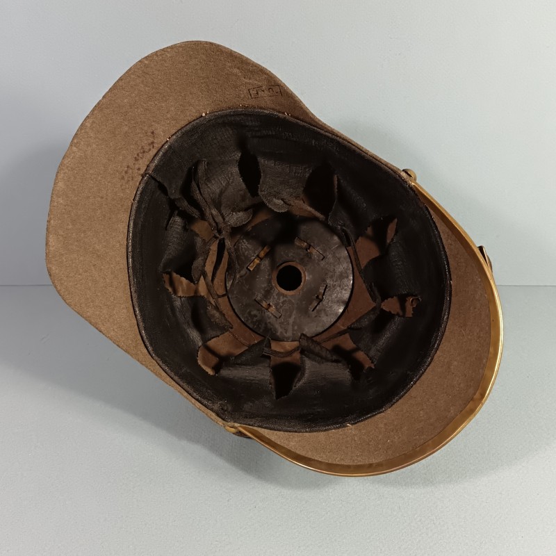 CASQUE A POINTE PRUSSIEN MODELE EN FEUTRE GRIS VERT MODELE  ERSATZ 1914-1915 SIMPLIFIE