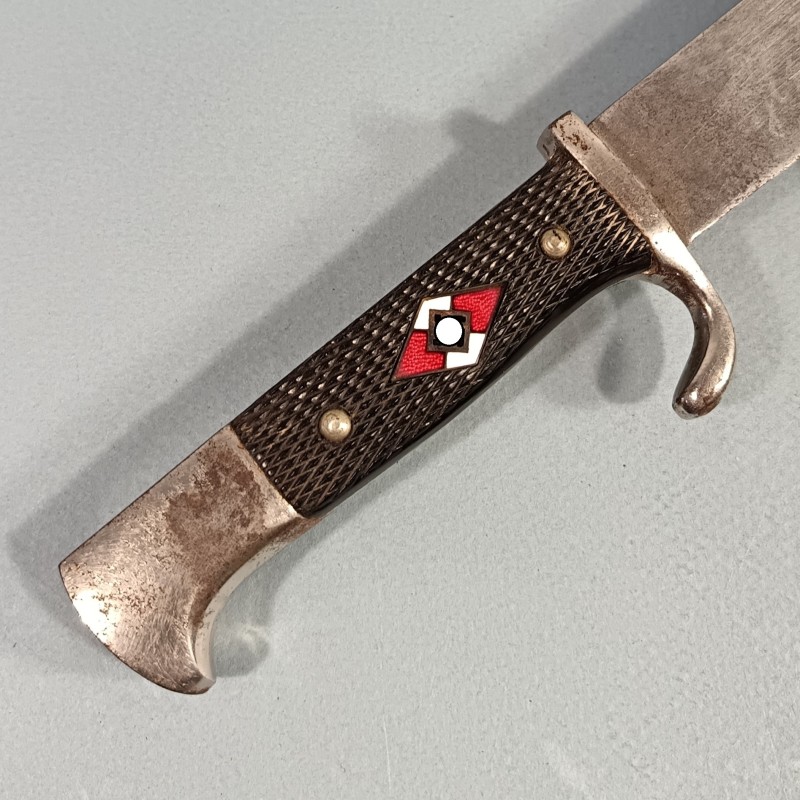 COUTEAU POIGNARD HJ HITLERJUGEND FAHRTENMESSER FABRICATION SECONDE GUERRE SOLINGEN ROBERT HERDER ET DEVISE BLUT UND EHRE !