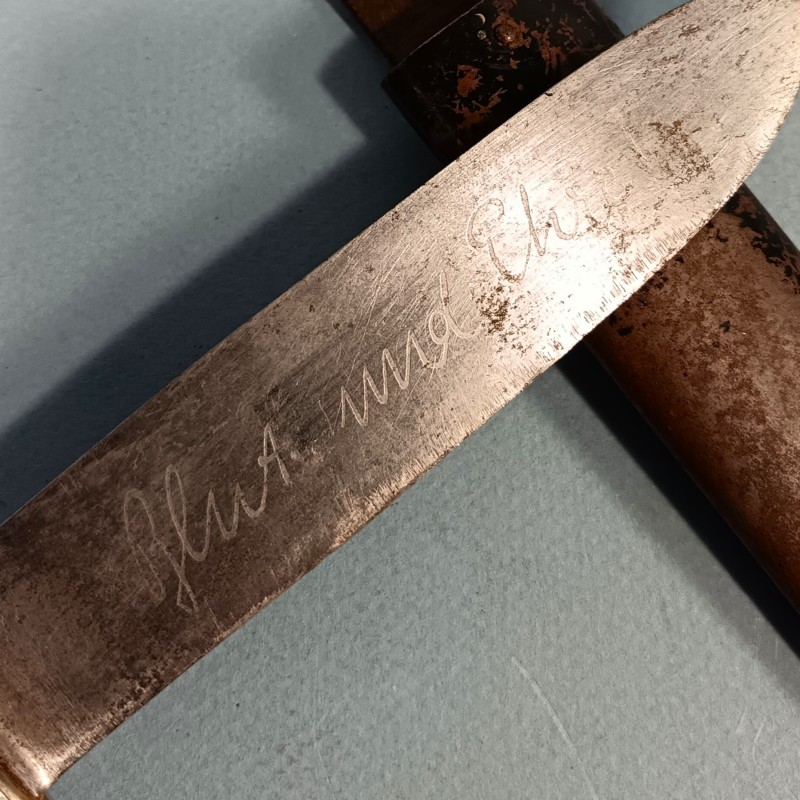 COUTEAU POIGNARD HJ HITLERJUGEND FAHRTENMESSER FABRICATION SECONDE GUERRE SOLINGEN ROBERT HERDER ET DEVISE BLUT UND EHRE !