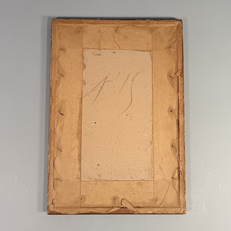 CADRE AVEC DIPLOME DE LA MEDAILLE COMMEMORATIVE DES OPERATIONS EFFECTUEES AU MAROC 1910 AVEC BARRETTE OUDJA AU 4 ème RIC