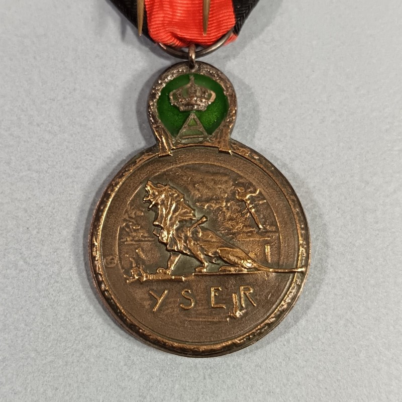 MEDAILLE FRANCO BELGE DES ANCIENS COMBATTANTS DE L'YSER OU ISERE COMBATS 17-31 OCTOBRE 1914 GUERRE 1914-1918