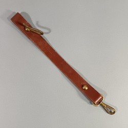 BELIERE OU SUSPENTE DE SABRE FRANCAIS ANGLAIS MODELE 1822 1845 1882 OFFICIER CAVALERIE INFANTERIE EN CUIR MARRON STRIE 30 cm