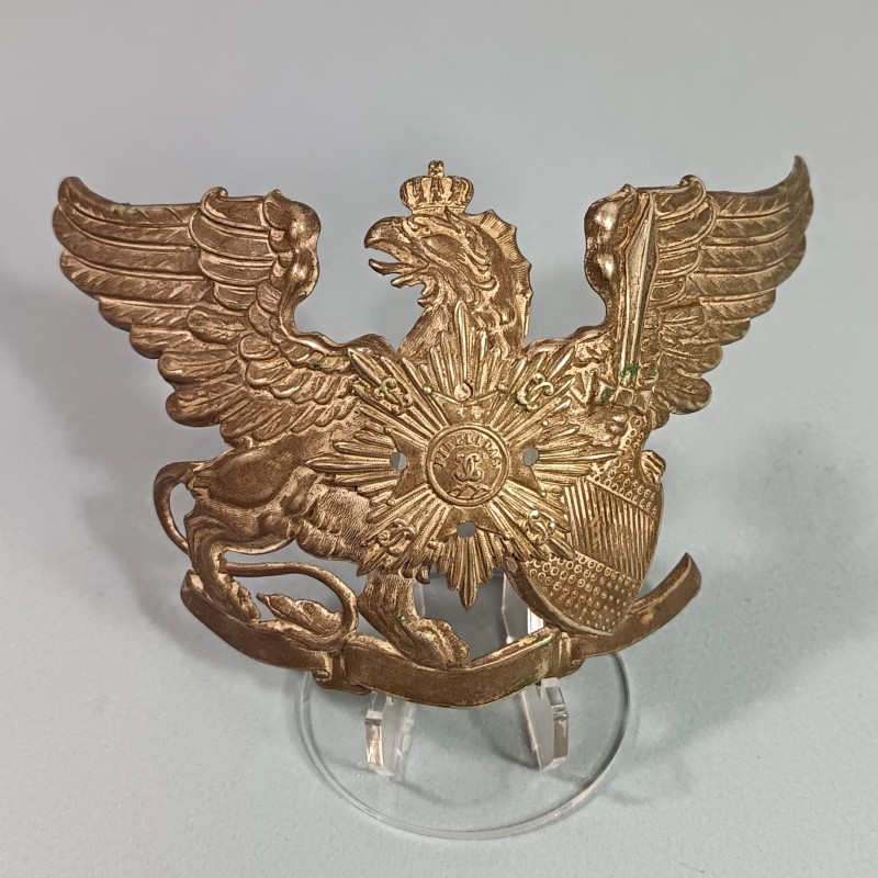 RARE !!!! PLAQUE DE CASQUE A POINTE ALLEMAND BADOIS DE RESERVISTE DU 109 ème REGIMENT DE GRENADIERS DE LA GARDE