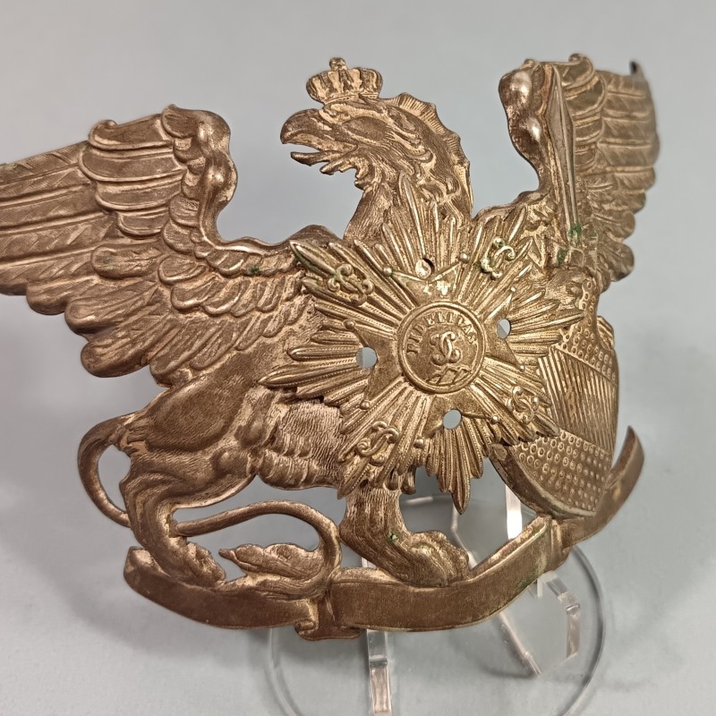 RARE !!!! PLAQUE DE CASQUE A POINTE ALLEMAND BADOIS DE RESERVISTE DU 109 ème REGIMENT DE GRENADIERS DE LA GARDE