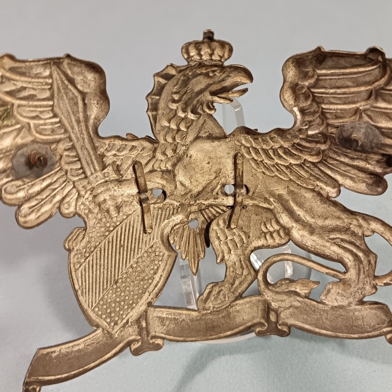RARE !!!! PLAQUE DE CASQUE A POINTE ALLEMAND BADOIS DE RESERVISTE DU 109 ème REGIMENT DE GRENADIERS DE LA GARDE