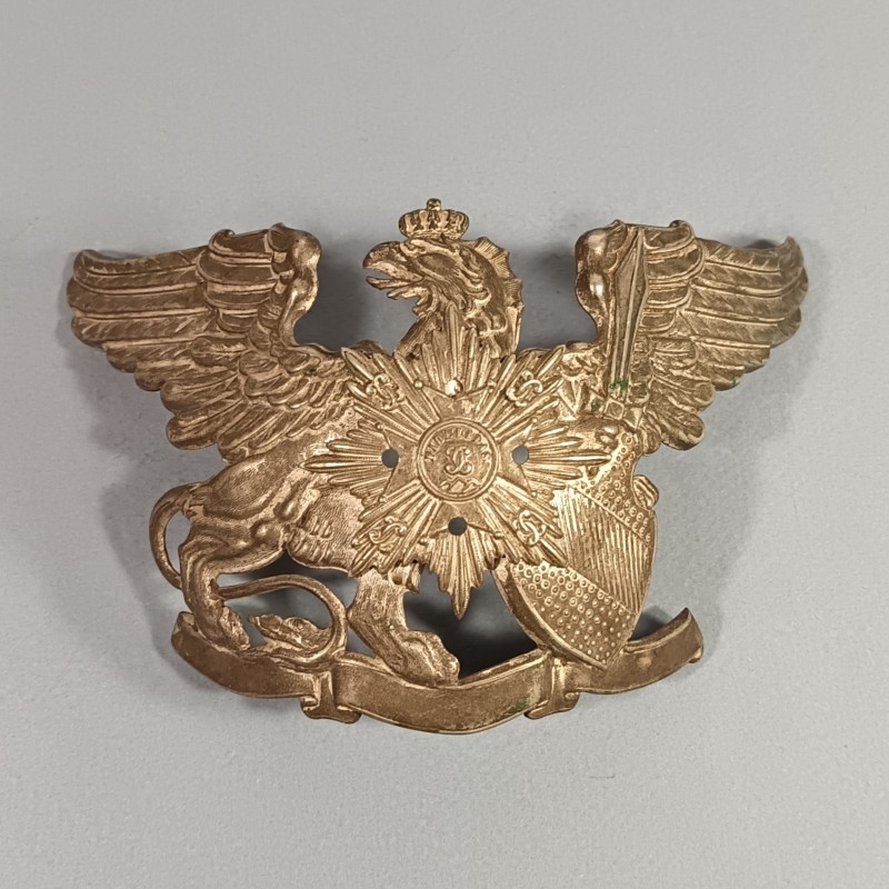 RARE !!!! PLAQUE DE CASQUE A POINTE ALLEMAND BADOIS DE RESERVISTE DU 109 ème REGIMENT DE GRENADIERS DE LA GARDE