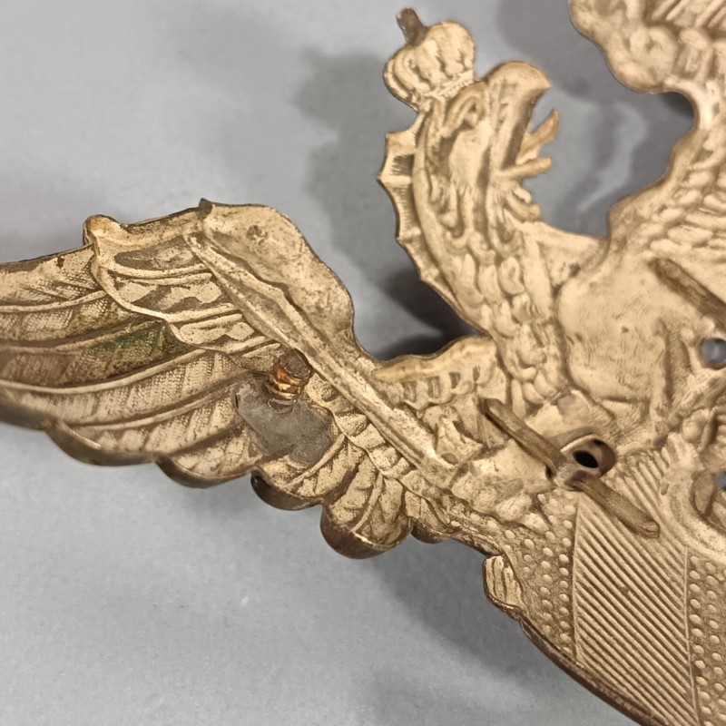 RARE !!!! PLAQUE DE CASQUE A POINTE ALLEMAND BADOIS DE RESERVISTE DU 109 ème REGIMENT DE GRENADIERS DE LA GARDE
