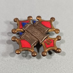 INSIGNE MILITAIRE DU 81 ème RIA REGIMENT D'INFANTERIE ALPINE FABRICATION DRAGO PARIS NICE 1940