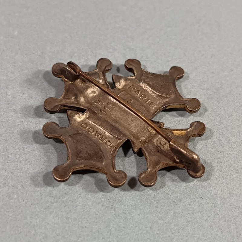 INSIGNE MILITAIRE DU 81 ème RIA REGIMENT D'INFANTERIE ALPINE FABRICATION DRAGO PARIS NICE 1940