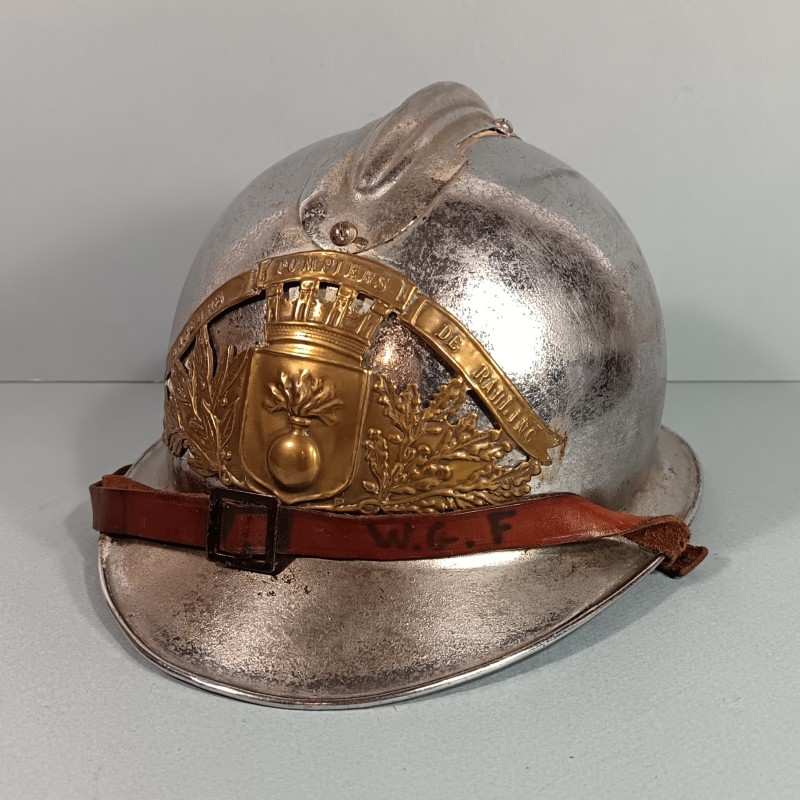 CASQUE DE SAPEUR POMPIER DE LA VILLE DE RAHLING EN MOSELLE SAPEURS-POMPIERS MODELE 1923