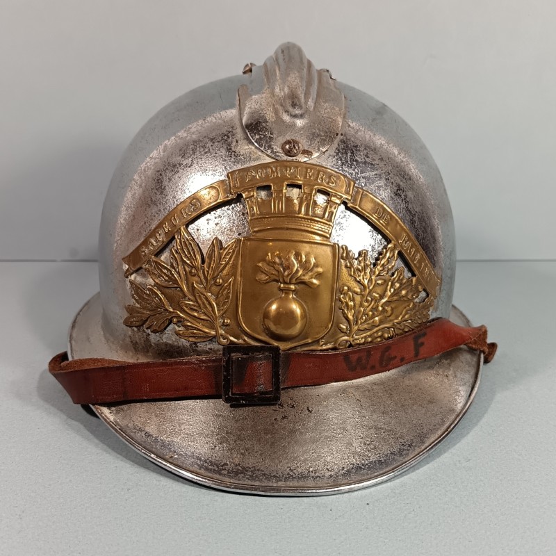 CASQUE DE SAPEUR POMPIER DE LA VILLE DE RAHLING EN MOSELLE SAPEURS-POMPIERS MODELE 1923