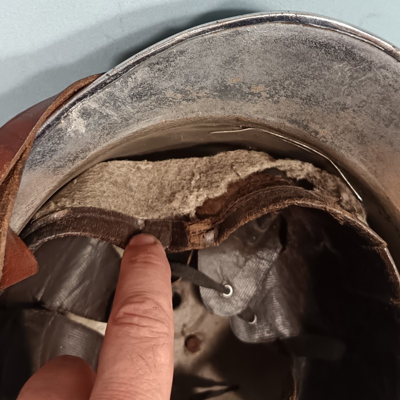 CASQUE DE SAPEUR POMPIER DE LA VILLE DE RAHLING EN MOSELLE SAPEURS-POMPIERS MODELE 1923