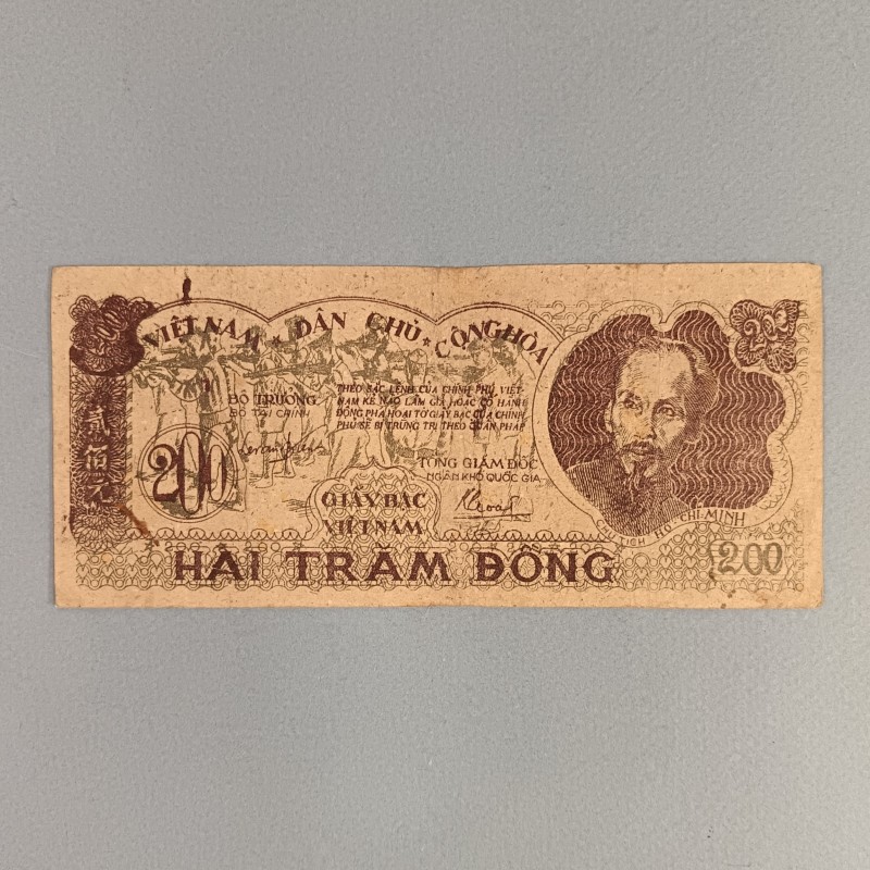 BILLET DU VIET MINH DE 200 DONG VIET NAM DAN CHU CONG HOA HO CHI MINH INDOCHINE