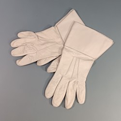 PAIRE DE GANTS CRISPIN EN CUIR BLANC CAVALERIE LEGION ETRANGERE GARDE REPUBLICAINE SAPEURS POMPIERS TAILLE 9