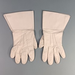 PAIRE DE GANTS CRISPIN EN CUIR BLANC CAVALERIE LEGION ETRANGERE GARDE REPUBLICAINE SAPEURS POMPIERS TAILLE 9