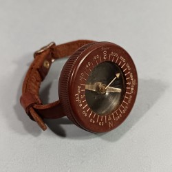 BOUSSOLE US DE POIGNE MODELE EN PLASTIQUE AVEC AIGUILLE PHOSPHORESCENTE POUR PARACHUTISTE MARQUAGE FABRICANT TAYLOR