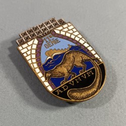 INSIGNE MILITAIRE 11 ème REGIMENT DU GENIE FABRICATION DRAGO PARIS NICE RUE BERANGER