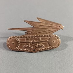 INSIGNE MILITAIRE BREVET GENERAL DES TROUPES MOTORISEES MECANISEES OU BLINDEES CONDUCTEUR DE CHAR DE COMBAT 1940 BCC