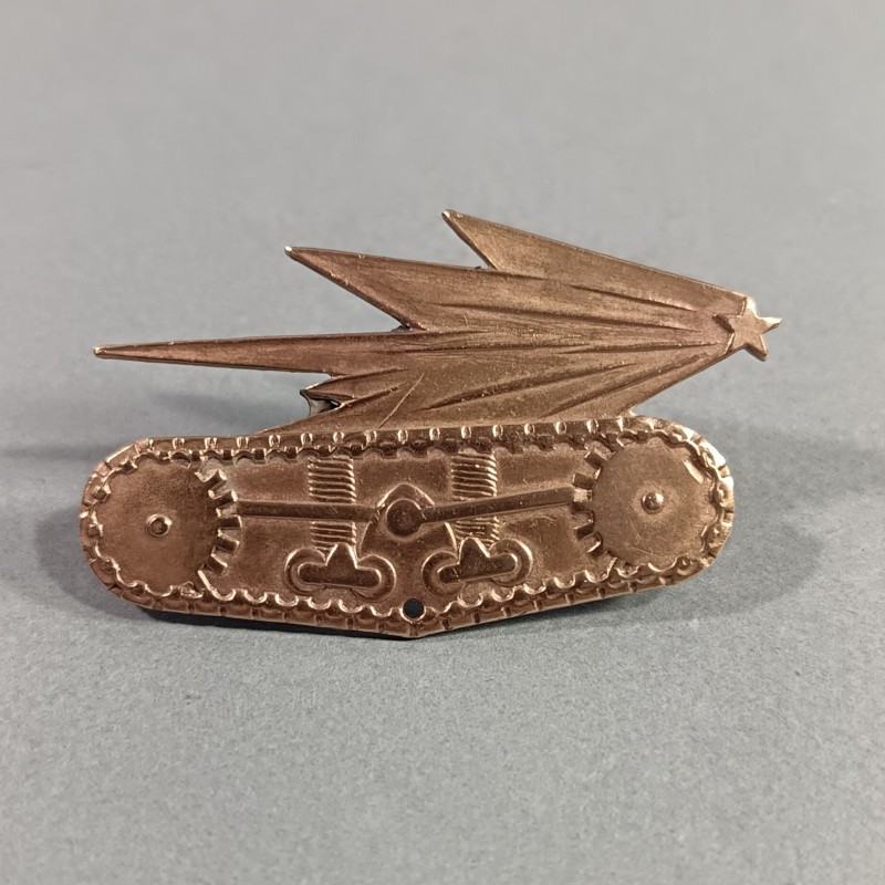 INSIGNE MILITAIRE BREVET MODELE 1935 DES TROUPES MOTORISEES OU BLINDEES CONDUCTEUR DE CHAR DE COMBAT 1939 1940 BCC
