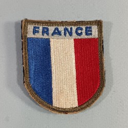 INSIGNE D'EPAULE EN TISSU PATCH FRANCE 1 ère ARMEE DEBARQUEMENT RHIN et DANUBE LIBERATION 1944 1945 FFL