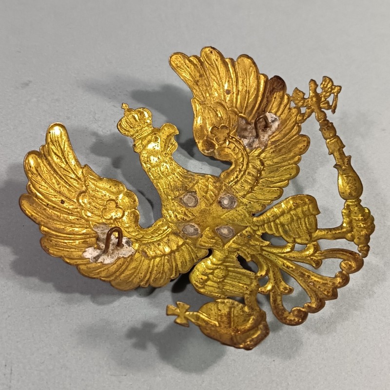 PLAQUE DE CASQUE A POINTE DE RESERVISTE PRUSSIEN MODELE 1895 AIGLE MIT GOTT FUR KOENING UND WATERLAND