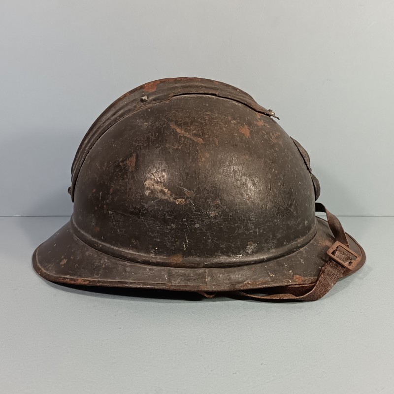 CASQUE ADRIAN MODELE 1915 INFANTERIE CAVALERIE LEGION COMPLET GUERRE 1914-1918 POILUS DE VERDUN INSIGNE GRENADE