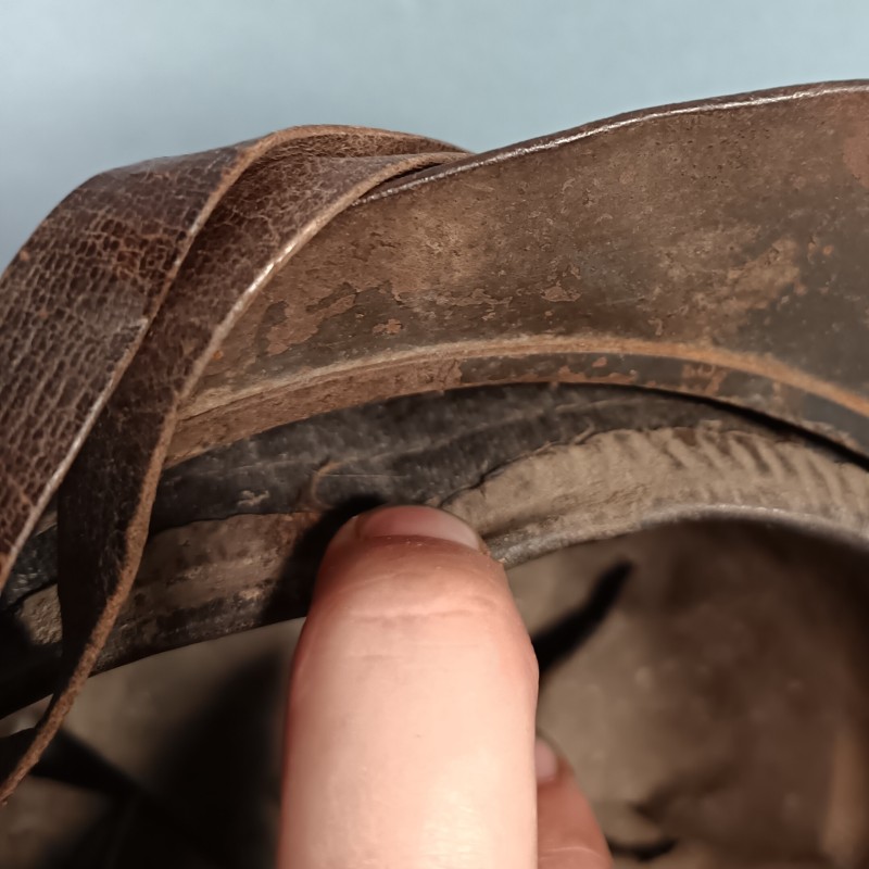 CASQUE ADRIAN MODELE 1915 INFANTERIE CAVALERIE LEGION COMPLET GUERRE 1914-1918 POILUS DE VERDUN INSIGNE GRENADE