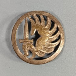 INSIGNE DE BERET PARACHUTISTE FABRICATION NON MARQUEE SURMOULAGE ANNEES 1950 - 1960 TAP INDOCHINE ALGERIE