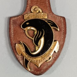 INSIGNE MILITAIRE 21 ème RIC REGIMENT D'INFANTERIE COLONIALE FABRICATION EPOQUE INDOCHINE DRAGO PARIS NICE RUE OLIVIER METRA