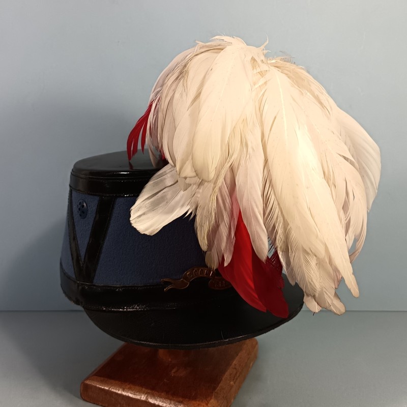 SHAKO DE L'ECOLE MILITAIRE DE ST CYR ESM ECOLE SPECIALE MILITAIRE FABRICATION DES ANNEES 1950-1960 TAILLE 57-58