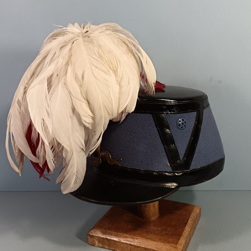 SHAKO DE L'ECOLE MILITAIRE DE ST CYR ESM ECOLE SPECIALE MILITAIRE FABRICATION DES ANNEES 1950-1960 TAILLE 57-58