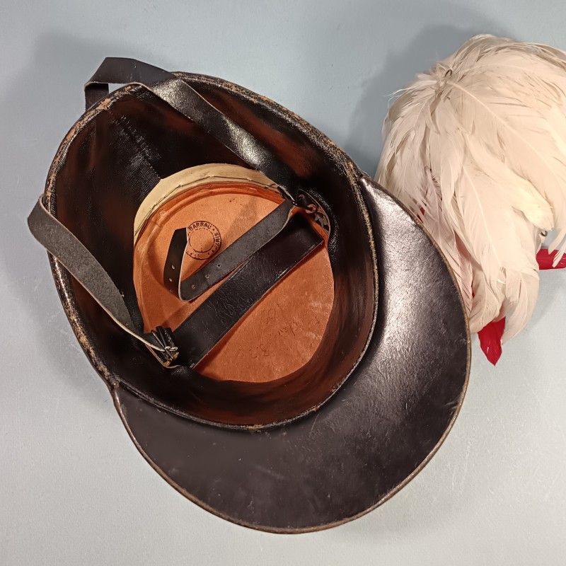 SHAKO DE L'ECOLE MILITAIRE DE ST CYR ESM ECOLE SPECIALE MILITAIRE FABRICATION DES ANNEES 1950-1960 TAILLE 57-58