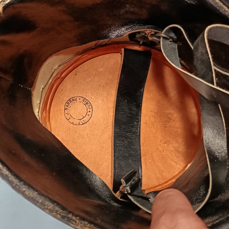 SHAKO DE L'ECOLE MILITAIRE DE ST CYR ESM ECOLE SPECIALE MILITAIRE FABRICATION DES ANNEES 1950-1960 TAILLE 57-58