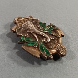 INSIGNE MILITAIRE 5 ème RTS REGIMENT DE TIRAILLEURS SENEGALAIS FABRICATION EN ARGENT DRAGO PARIS RUE BERANGER