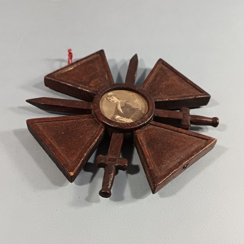 CROIX DE GUERRE EN BOIS ARTISANAT DE TRANCHEE SOUVENIR DE LA GRANDE GUERRE 1914 1918