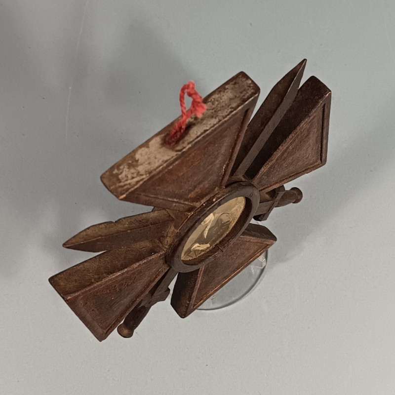 CROIX DE GUERRE EN BOIS ARTISANAT DE TRANCHEE SOUVENIR DE LA GRANDE GUERRE 1914 1918