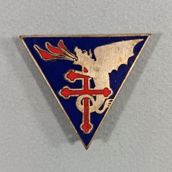 INSIGNE MILITAIRE FTA FORCES TERRESTRES ANTIAERIENNES DE LA PREMIERE DFL FRANCE LIBRE FABRICATION 1943-44 LE CAIRE