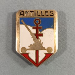 INSIGNE MILITAIRE 21 ème GROUPE ANTILLES DE DCA 1 ère DFL FRANCE LIBRE FABRICATION 1943-44 LE CAIRE