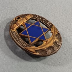 INSIGNE MILITAIRE RICM REGIMENT D'INFANTERIE COLONIAL DU MAROC FABRICATION 1944-45 DRAGO PARIS RUE BERANGER