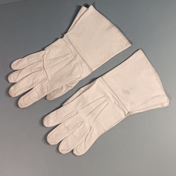 PAIRE DE GANTS CRISPIN EN CUIR BLANC CAVALERIE LEGION ETRANGERE GARDE REPUBLICAINE SAPEURS POMPIERS TAILLE 9
