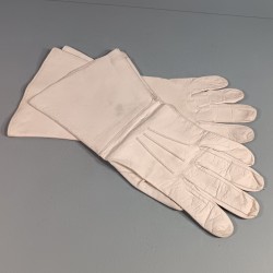 PAIRE DE GANTS CRISPIN EN CUIR BLANC CAVALERIE LEGION ETRANGERE GARDE REPUBLICAINE SAPEURS POMPIERS TAILLE 9