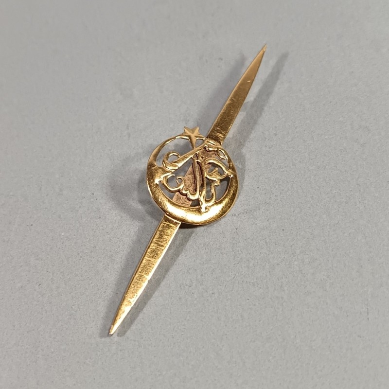 BROCHE EPINGLE DE CRAVATE AVEC L'INSIGNE MILITAIRE EN REDUCTION DU 3 ème RTA REGIMENT DE TIRAILLEURS ALGERIENS