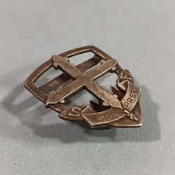 INSIGNE DE CHAPEAU OU BERET DE CHEF SCOUTS DE FRANCE FABRICATION G.GRAS CUSSET ALLIER ANNEES 1930 1940