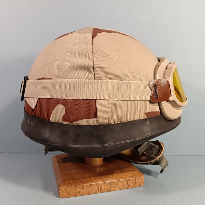 CASQUE F1 CAMOUFLE DAGUET GUERRE DU GOLF 1990 - 1991 COUVRE CASQUE ET LUNETTES BOLLE LEGION ETRANGERE DESERT STROM