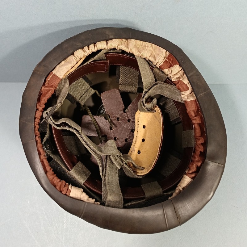 CASQUE F1 CAMOUFLE DAGUET GUERRE DU GOLF 1990 - 1991 COUVRE CASQUE ET LUNETTES BOLLE LEGION ETRANGERE DESERT STROM